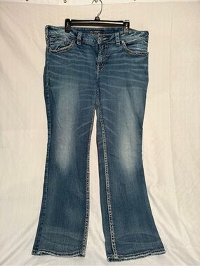 Silver Jeans Co Suki Mid Slim Women's Blue Bootcut Jeans Size 18 x 31 L